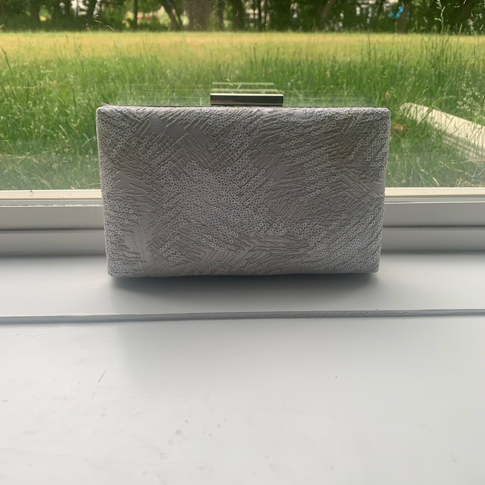 White and Silver Clutch